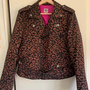 Annie Klein Floral moto jacket